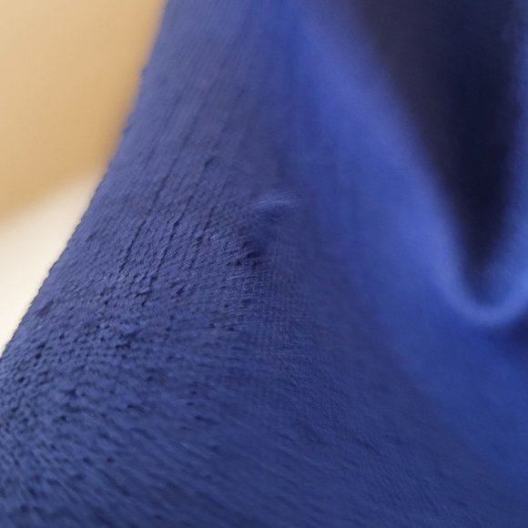 Vintage Dress Damon Dress Navy Blue Red Trim Zip Front Belted Collar 60s Retro - Picture 5 of 13